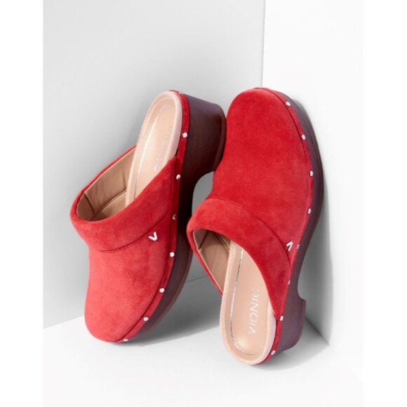 Vionic Shoes - VIONIC Women's Kacie Orthotic Support Slip On Clog, Red Size USA-6